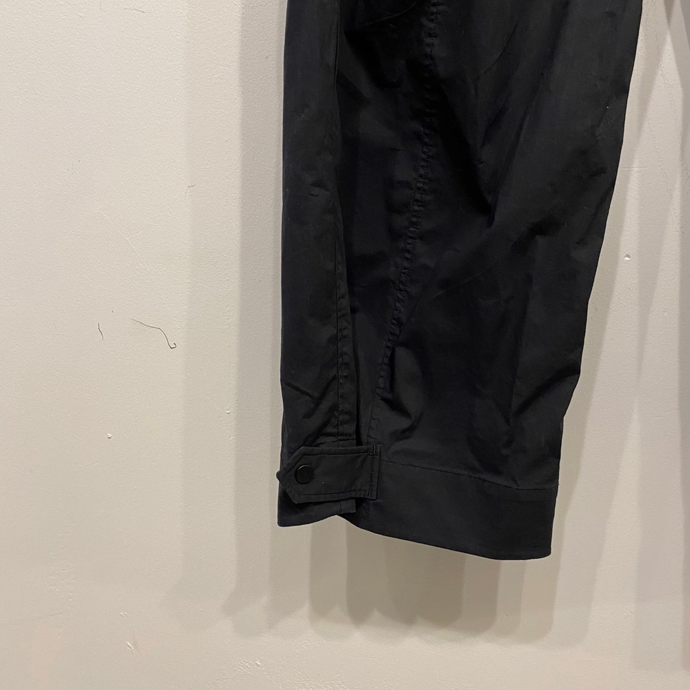 COS Black Tapered Barrel Leg Trousers High Waisted Cotton Blend Pants Womens 6 - Picture 3 of 7